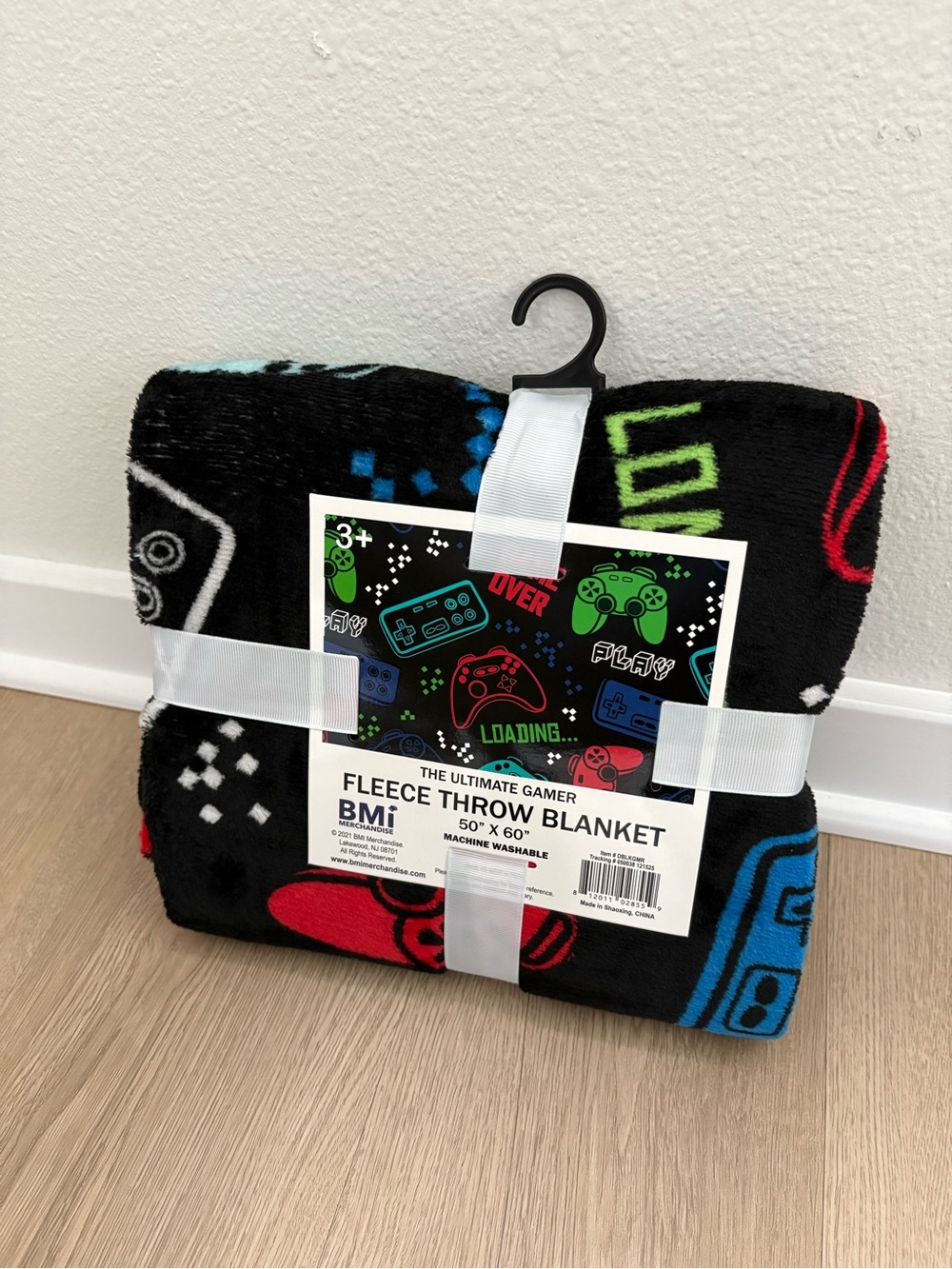 The Ultimate Gamer Black & Multicolor Fleece Throw Blanket